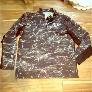 Men Huk LongSleeve Outdoor Water Camo Large Shirt